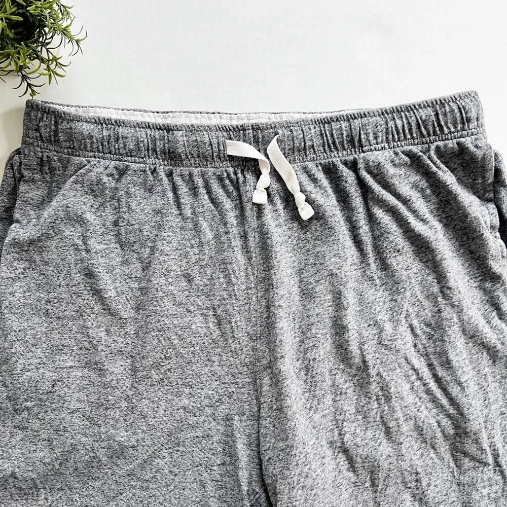 J. Crew Mens Elastic Waist Lounge Shorts in Gray